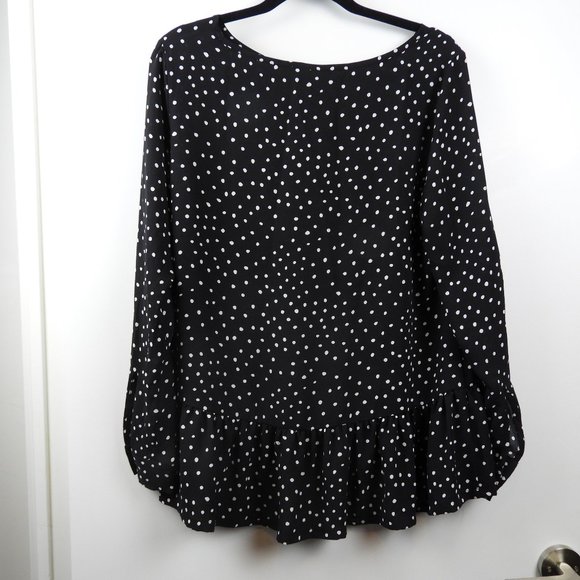 Loft Polka Dot Peplum Blouse - Picture 3 of 4